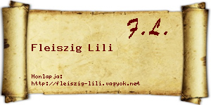 Fleiszig Lili névjegykártya